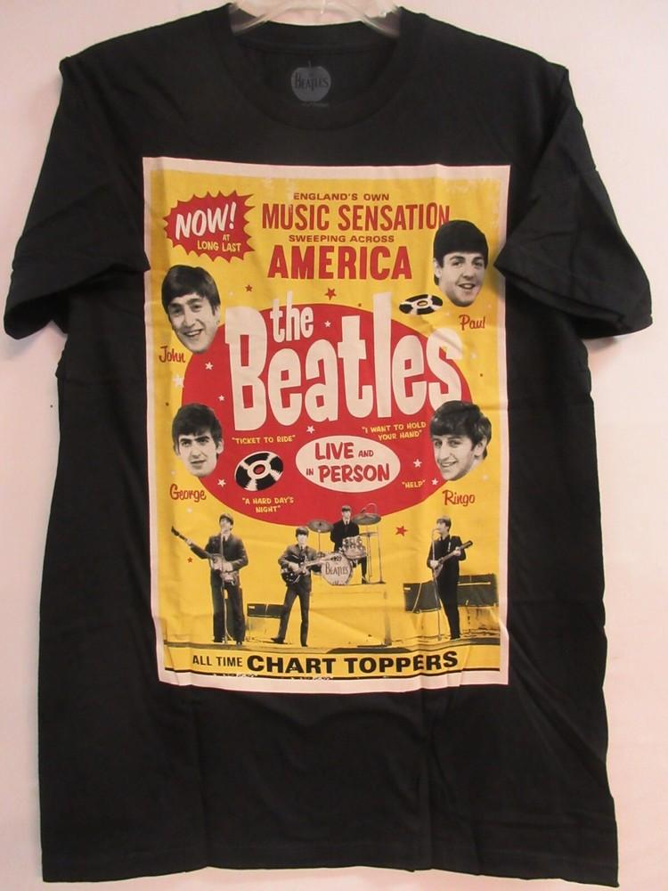 ОФИЦИАЛЬНЫЙ МЕРЧ THE BEATLES ХИТ-ПАРАДЫ 2014 ГРУППА КОНЦЕРТ МУЗЫКА СРЕДНИЙ Унисекс Футболка S