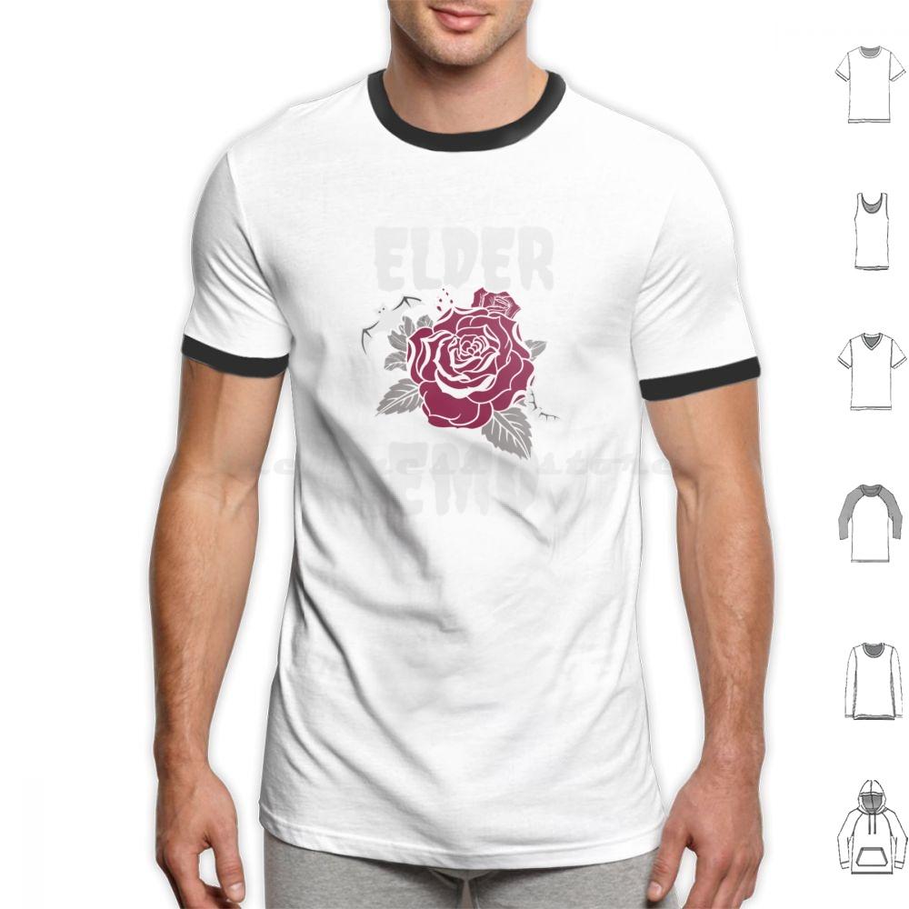 Elder Emo T Shirt 6xl Cotton Cool Tee Elder Emo Emo Goth Elder Skull Pop Punk Emo Band Still Emo Funny Elder Emo Punk Black