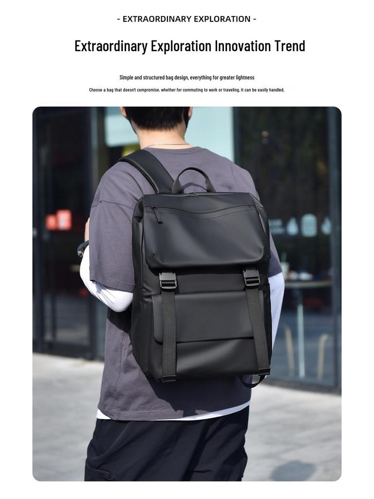 2025 Large Capacity Trendy Flap Laptop Backpack for Men & Students