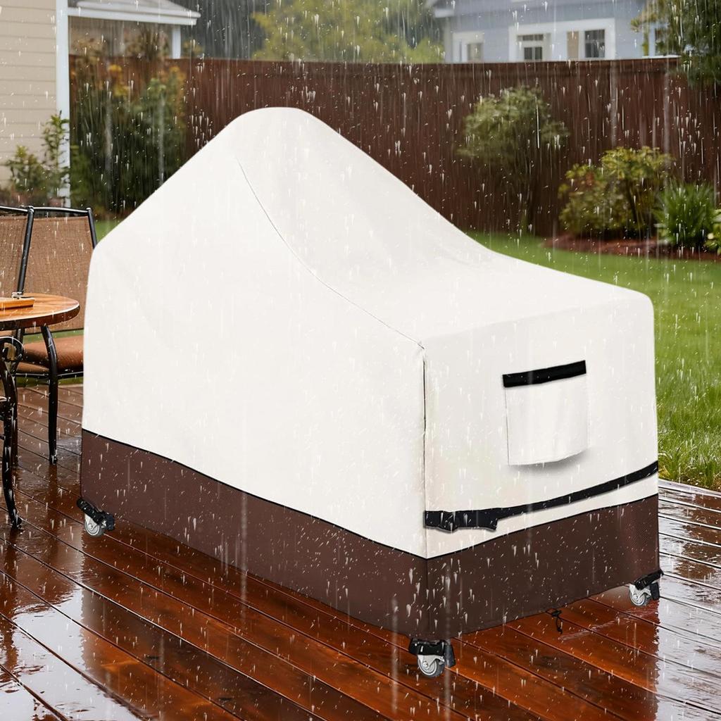 Barbecue Grill Cover 60-inch Heavy Duty Waterproof Garden Supplies BBQ Pit Cover For Outdoor Propane Charcoal Table Cart Pit