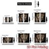 Set Of 2 Flat Printing Curtains Fierceleopard Digital Printed Polyester Drapes Festive Wall Decor Use Indoor Outdoor Curtain