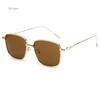Metal Square Thin Frame Retro Sunglasses Women Men Fashion Sun Glasses Female Eyeglasses Shades gafas