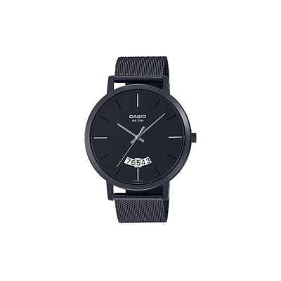 STANDARD Series Wire Mesh WR50M Waterproof Quartz Movement Stainless Steel Strap Japanese and Korean Watch Men's Watch Black MTP-B100MB-1EVDF