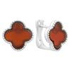 Silver Earrings with Natural Agate (60002360)