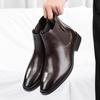 Men'S Chelsea Boots Autumn Winter Leather Slip On Ankle Boots Comfortable Anti Slip Casual Formal Shoes Classic Men Shoes