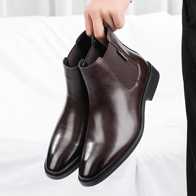 Men`S Chelsea Boots Autumn Winter Leather