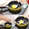 5Pcs Fried Eggs Mold with Handle Round Non-stick Stainless Steel Heart Shaped Omelette Mold for Griddle Egg Shaper Kitchen Tools
