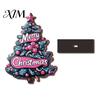 Unique Holiday Tree Ornaments 2D Wooden Christmas Tabletop Ornaments, Xmas Santa Colorful Room Snowman Sign with Stand, Party Decorations Festive