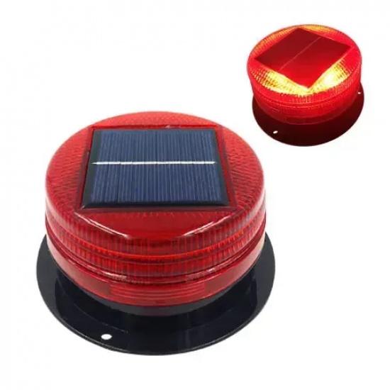 Solar Power 8 LED Magnetic Warning Light for Car Truck Vehicle Strobe Beacon Amber Lamp Emergency Signal Automatic Sensor