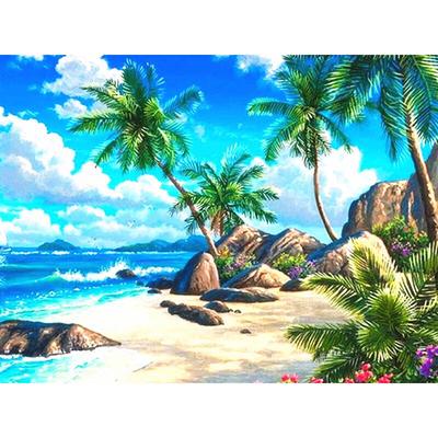 Pittura Diamante 5D Fai da Te Scenico Bordo Mare Ricamo Mosaico Diamante Punto Croce