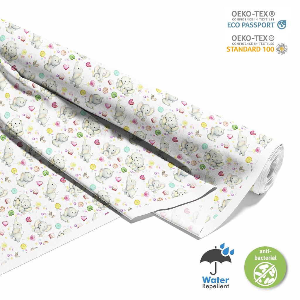 Outdoor Decorative Fabrics Oxford - Motif Elephant and Sweets