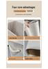 Large Bamboo Fabric Laundry Hamper with Lid - Foldable Bedroom Storage Basket