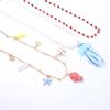 Fresh summer marine life acrylic jellyfish pendant multi-layered wearing beaded necklace vacation travel women