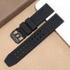 [syzynicy] Weiches Silikon-Uhrenarmband Kompatibel mit Luminox 1820/7251/3050/3051/3150/3080/8800 (Schwarze Schnalle, 23mm)