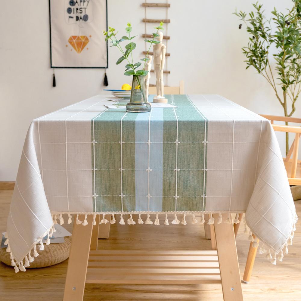 Bring Your Own Table Flag, Small Fresh Fringed Fabric, Tablecloth, Cotton And Linen Hotel Coffee Table Tv Cabinet Cover