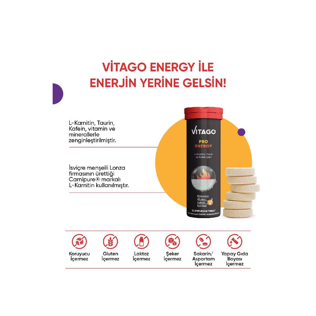 10 Brausetabletten mit energiereichem L-Carnitin, Taurin und Koffein