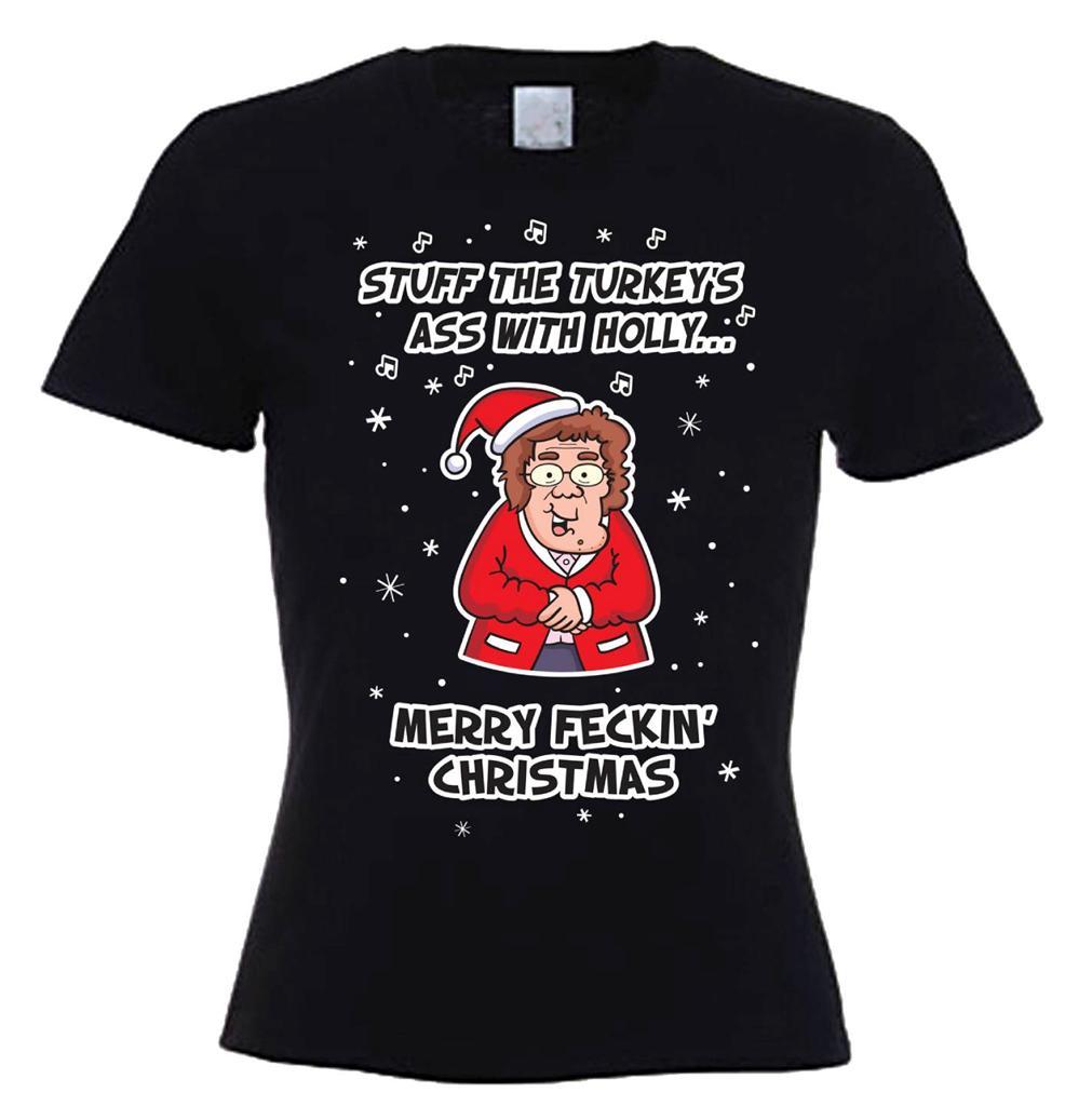 Mrs Browns Boys Turkeys Ass Christmas T shirt Xmas Gift Present Brown XXXL