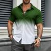 Men's New Stretch Gradient Short Sleeve Shirt, Cool Thin Business Casual Summer Shirt for Men