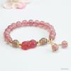 Juan Yu Strawberry Quartz Pixiu Bracelet - Crystal Colorful Gemstone Beaded Jewelry (CB4082205)
