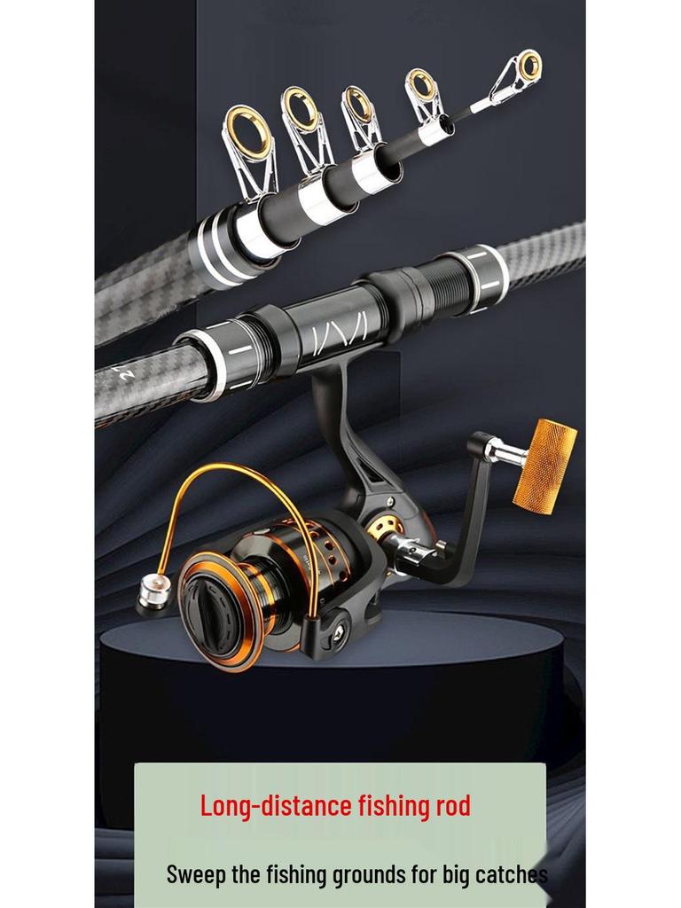 Ultra-Hard Carbon Fiber Long-Distance Sea Fishing Rod Full Set