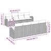 9 Piece Grey Garden Sofa Set with Cushions