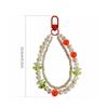 Double Layer Flower Beaded Pendant Phone Charm Hanging Rope Cute Phone Chain Strap Bag Decoration Keychain Accessories