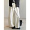 Retro Elastic High-waisted Tencel Cotton Wide-leg Pants Women's Spring and Autumn New Loose and Thin Vertical Casual Straight Balloon Pants