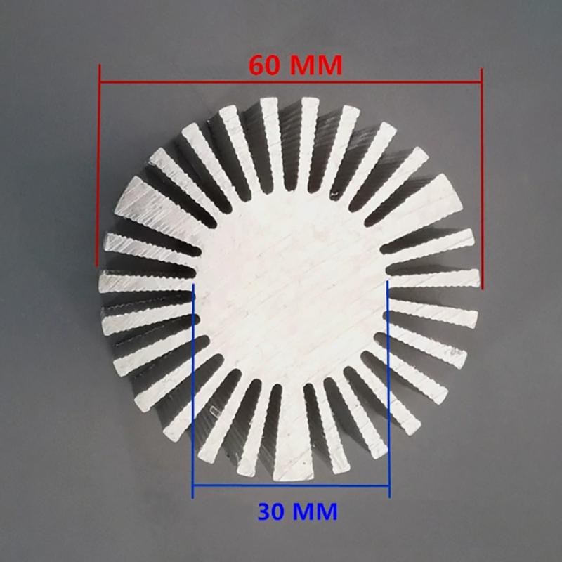 Cob Radiator Diameter 25/37.5/40/48/50/53/60/65/67Mm High Power Led Heatsink Sunflower Solid Radiator Round Alloy Aluminum