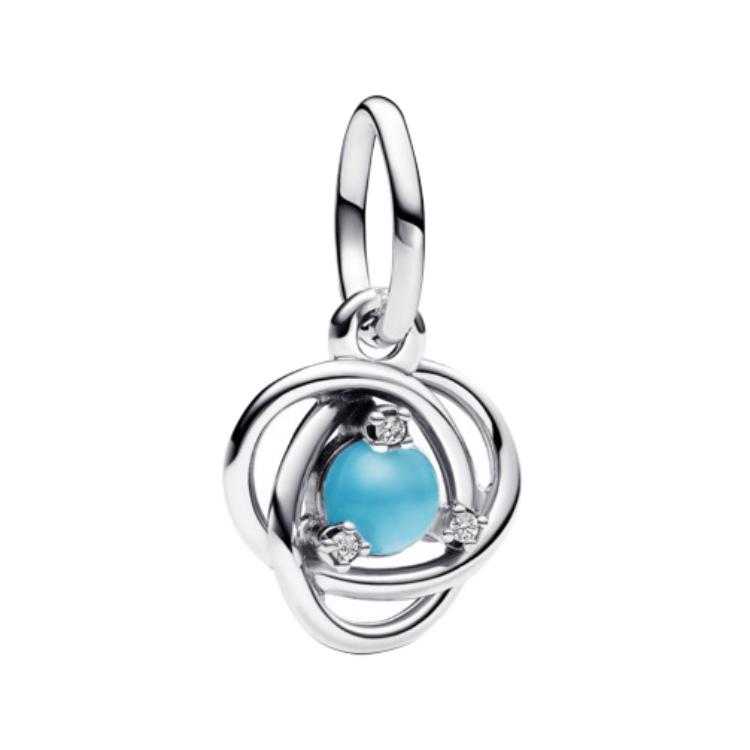 Pandora Moments Heart Design Pendant Women pendant Blue Silver 793125C12 Default Packaging