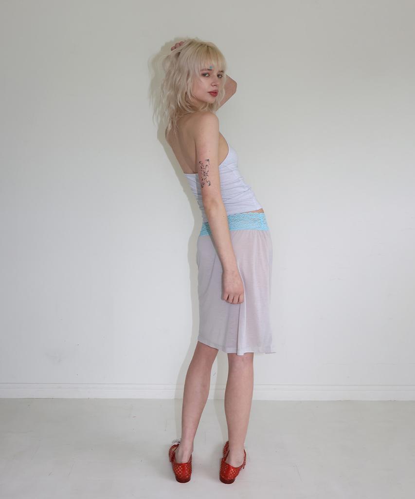 Crank Underlace Jersey Skirt_Gray