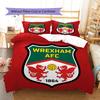Wrexham Football Club LogoPattern Bedding,Quilt Set Quilt Cover Pillowcase Home Birthday Gift (1 * Duvet Cover + 2 * Pillowcase, Without Core)