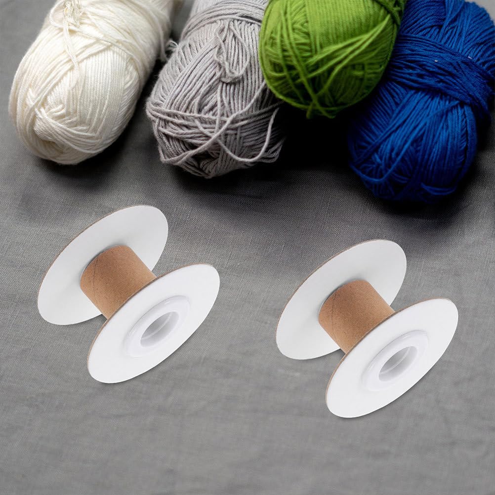 VILLCASE 20-Piece Spool Set, Removable Thread Bobbins, DIY Sewing Spools, Wire Spools for Embroidery and Weaving, with Organizer