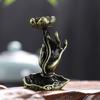 Vintage Buddha Hand Lotus Räuchergefäß Sandelholz Räucherkegel Halter Messing Rückfluss Räucherkegel Halter Ornamente Büro Schreibtisch Heimdekoration