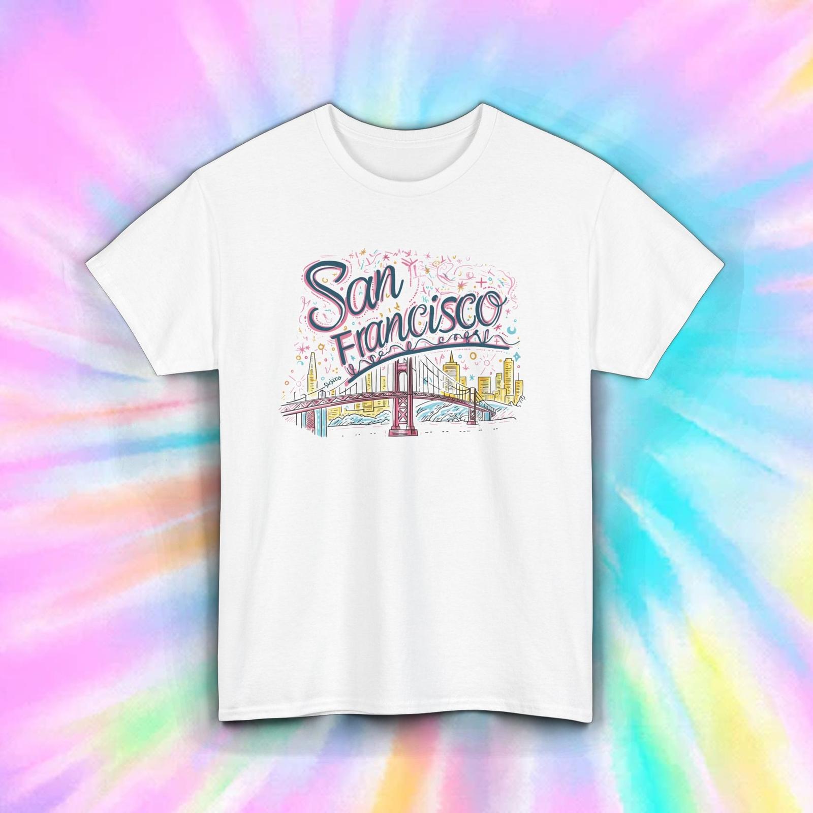 San Francisco Shirt Golden Gate Bridge City Skyline Travel Tee S-5XL XXXXL