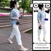 Tenue décontractée tendance été 2025 style street pour petite femme en deux pièces