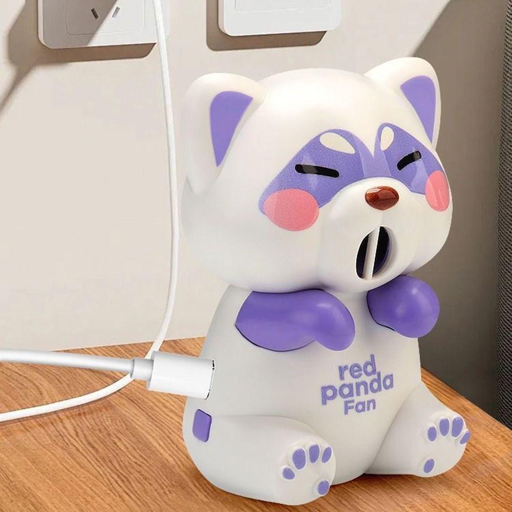 Gifts Animal Shaped Summer Hanging Cup Hair Dryer Rechargeable Adjustable Cartoon Cat Fan Three Wind Speeds Mini Fans