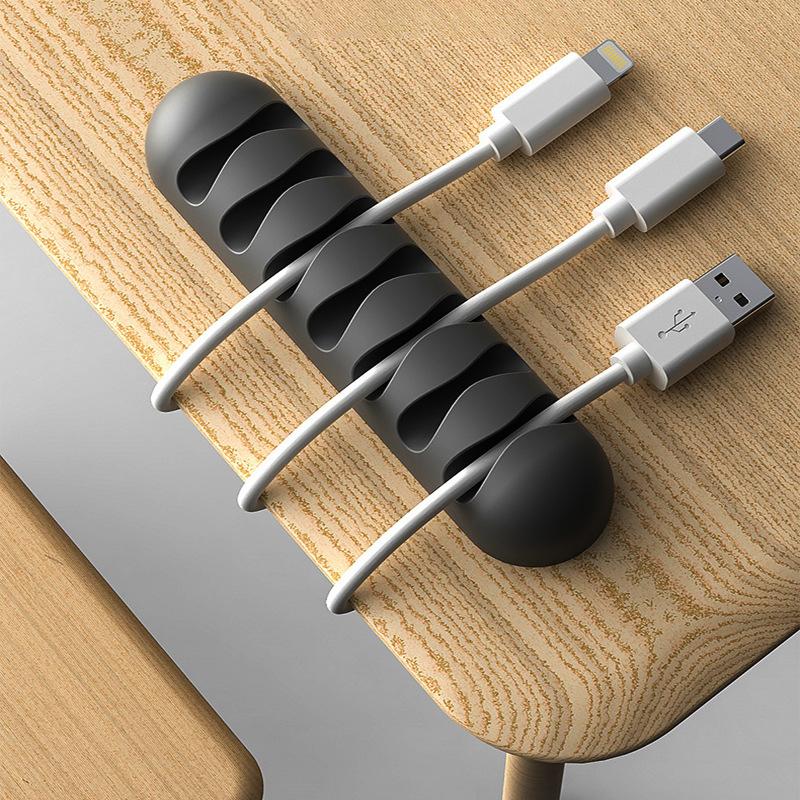 Cable Winder Earphone Cable Organizer Wire Storage Silicon Charger Holder Clips