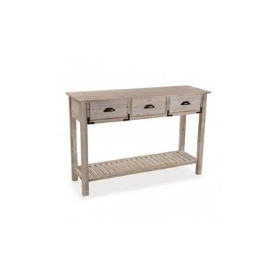 Wooden Console Table 3 Drawers MURAD - VERSA - Living Room Furniture - Brown - Contemporary - Design