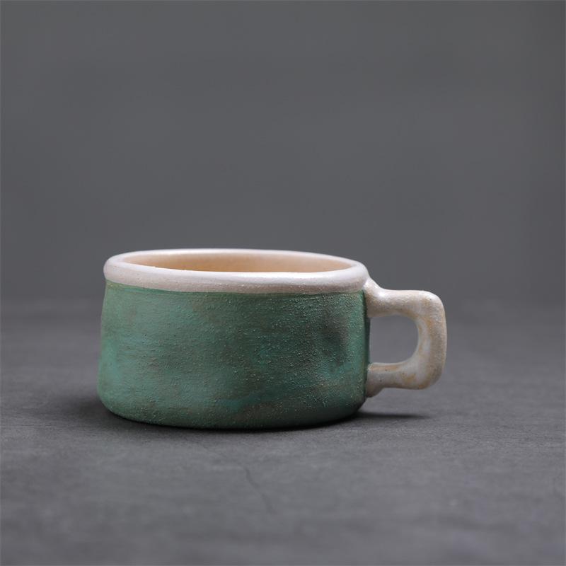Retro Old Ceramic Cup Creative High Value Espresso Cup Coarse Pottery Small Capacity Water Cup
