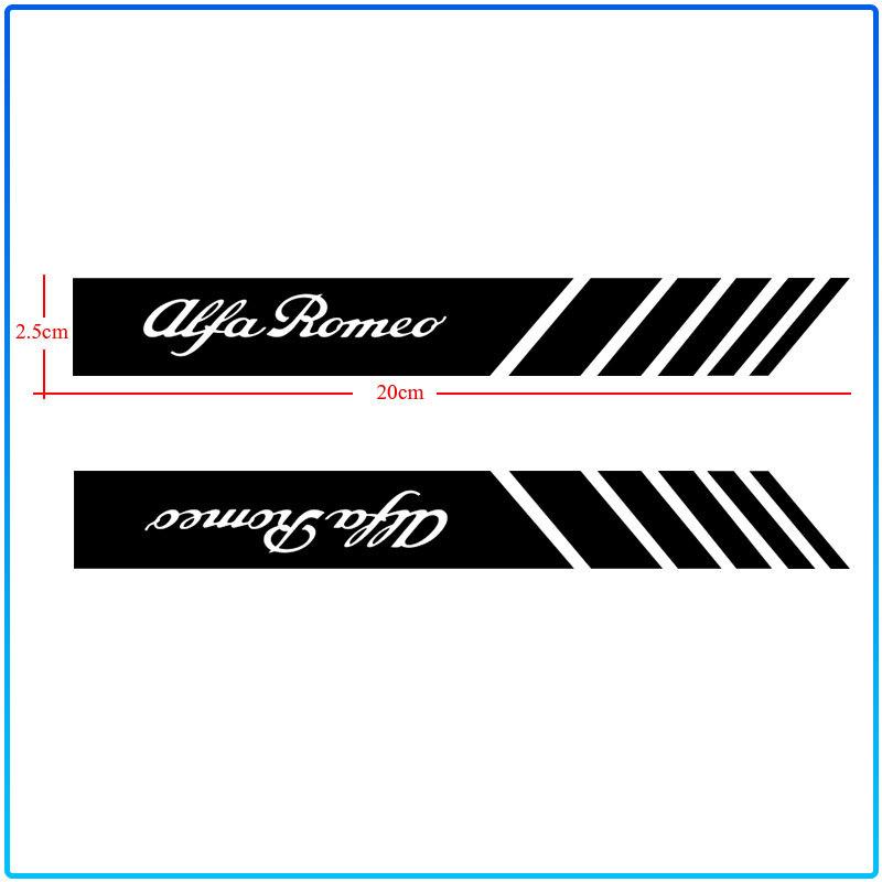 2Pcs Car Stripe Stickers Rearview Mirror Reflective Decals Decoration For Alfa Romeo 147 159 156 Giulietta Giulia Mito Spider Alpha Nheadrest