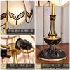 American all-copper table lamp retro nostalgic pure copper European bedroom bedside lamp wedding bedside table living room study