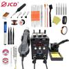 Pájecí stanice JCD 8586 Svařovací horkovzdušná pistole + elektrická páječka 2 v 1 LCD digitální displej Nástroj na opravu svářecího zařízení