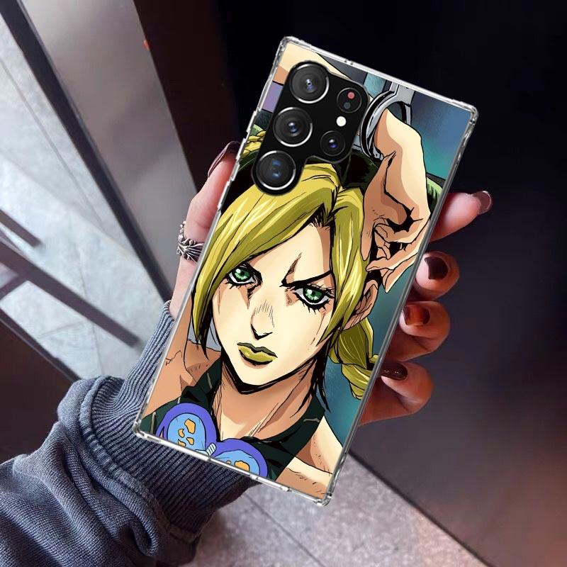 JoJo's Bizarre Adventure Jolyne Cujoh Phone Case For Samsung Galaxy S23 S24 S25 Edge S26 Ultra S22 + S21 Plus S20 FE Cover Silic