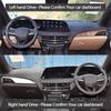 Anti-UV Suede Leather Dashmat Black Dashboard Cover Sun Shade Carpet Pad for Cadillac CT5 CT 5 CT5-V Blackwing 2024-Present