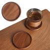 1PC Holz Coaster Tischsets Tee Kaffeetasse Pad Langlebig Hitzebeständig Teekanne Matte Walnuss Farbe Isolierung Geschirr Becherhalter