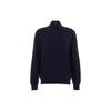 Polo FW22 Logo Embroidered Cable Knit Half-Zip Sweater Men Sweater Navy 71087675622-001