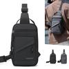 Men's Water-Repellent Crossbody Chest Bag, Large Capacity, Multifunctional Single Shoulder Backpack