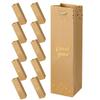 The Khaki Wine Gift Bag Is Made of Kraft Paper and Is Perfect for Storing 12 Wine Bottles.