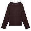 Tencel Wool Blended Crew Neck Knitted Bottoming Shirt Women's Early Autumn Soft Waxy Light Pullover Long Sleeve Lazy Wind Sweater Thin