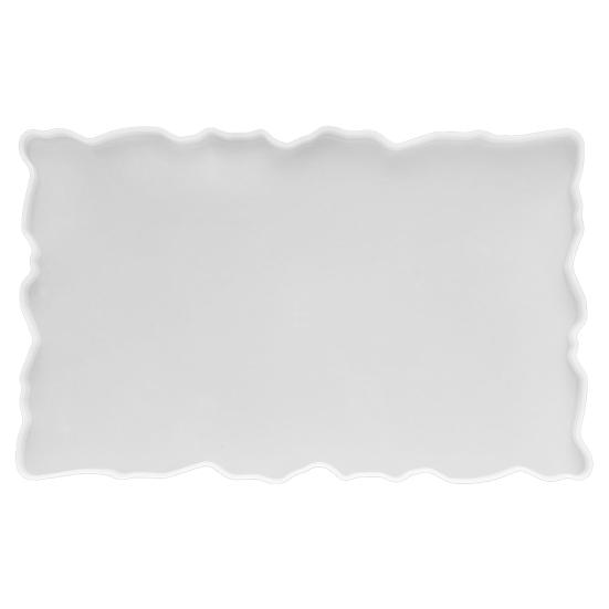 

Serving Tray Mold DIY Smooth Surface Silicone Practical Object Resin Epoxy Mold for Craft Making білий